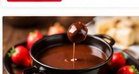 Chocolate fondue and fresh fruit